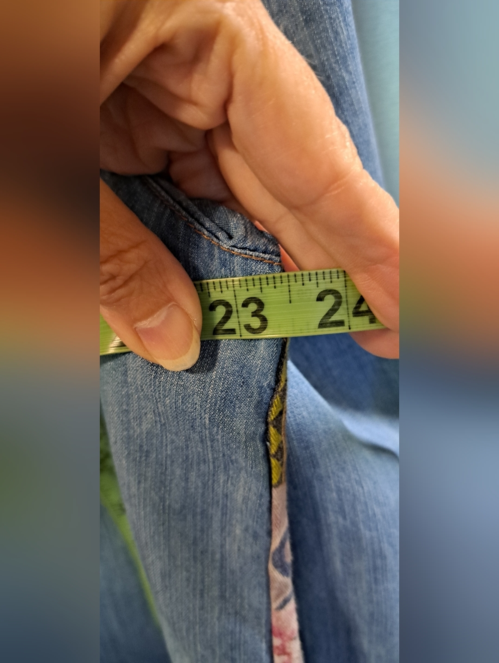 Gorgeous John Mark Multi Fabric Top Blouse Boho Birds Aztec Roll Tab LRG - Picture 11 of 12